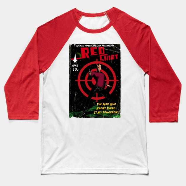 Red Shirt Baseball T-Shirt by SimonBreeze